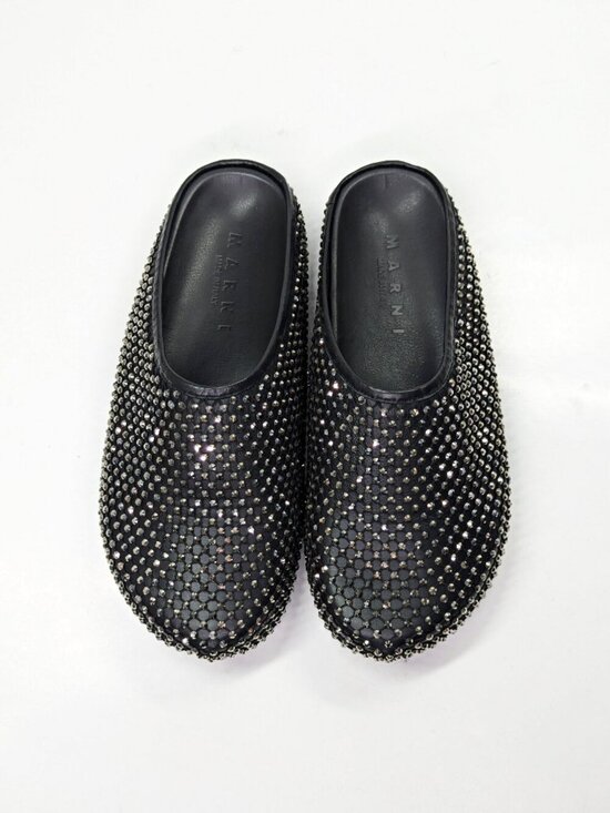 Marni Men\'s Fussbett Sabot Mules With Rhinestones Black Size 41 (MSRP $1,170) main image 10